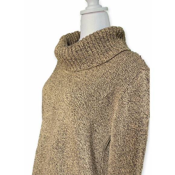 KAREN SCOTT | Heathered Tan Cowl Neck Long Sleeve Sweater | Size S - Picture 2 of 6